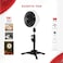 3-in-1 Portable Table Fan with LED Ring Light, Adjustable Stand, USB Rechargeable 10W Fan