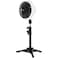 3-in-1 Portable Table Fan with LED Ring Light, Adjustable Stand, USB Rechargeable 10W Fan