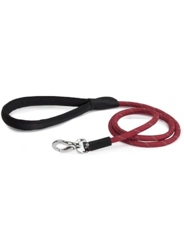 Camon Reflective Rope Leash, 12 mm x 1199 mm Size, Red
