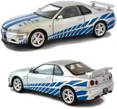 Colorland - Pullback Nissan Gtr R34 Skyline Die-Cast 1:18 Scale Asstd. 1900-460