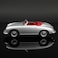1:24 Scale Porsche Diecast Model Car - Classic Silver Vintage Replica with Red Interior