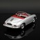 1:24 Scale Porsche Diecast Model Car - Classic Silver Vintage Replica with Red Interior