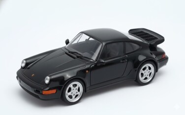 Porsche 911 Turbo Diecast Model Car &ndash; 1:24 Scale Black Vintage Sportscar Replica
