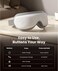 Eye Massager with Heat, Smart Eye Massage with White Noise Music, Rechargeable Temple Eye Mask for Relax Eye Strain Dry Eye Dark Circles, Electric Face Massager Improve Sleep, Ideal Gifts