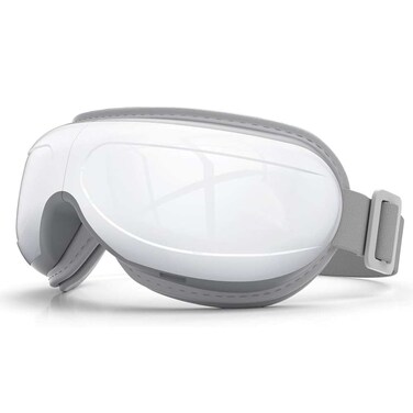 Eye Massager with Heat, Smart Eye Massage with White Noise Music, Rechargeable Temple Eye Mask for Relax Eye Strain Dry Eye Dark Circles, Electric Face Massager Improve Sleep, Ideal Gifts