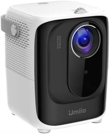 Umiio A007 Projector: Ultimate Portable Smart Android 3D 4K Projector - Your Travel and Camping Companion(White)