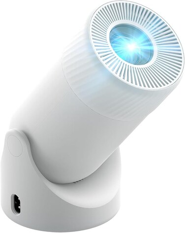 Mini Portable Projetor 4K Support,1080P Full HD Home Theater Projector，Wi-Fi 6 supports 2.4GHz and 5GHz networks,USB,HDMI, 180&deg;Rotatable Telephone Projector,built-in 3W HiFi speakers