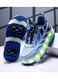 Little Rockz Kids Four Wheel Roller Skate Shoes Blue , Size 30 with Rechargeable LED Flash Light Lightning Sole Sneaker Skate Heelys Shoes