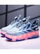 Little Rockz Kids Four Wheel Roller Skate Shoes Blue , Size 34 with Rechargeable LED Flash Light Lightning Sole Sneaker Skate Heelys Shoes
