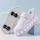 Little Rockz Kids Four Wheel Roller Skate Shoes, with Rechargeable LED Flash Light t Lightning Sole Sneaker Skate Heelys Shoes White , Size 30