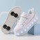 Little Rockz Kids Four Wheel Roller Skate Shoes, with Rechargeable LED Flash Light t Lightning Sole Sneaker Skate Heelys Shoes White , Size 32