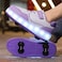 Little Rockz Kids Four Wheel Roller Skate Shoes, with Rechargeable LED Flash Light t Lightning Sole Sneaker Skate Heelys Shoes Violet , Size 38