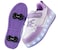 Little Rockz Kids Four Wheel Roller Skate Shoes, with Rechargeable LED Flash Light t Lightning Sole Sneaker Skate Heelys Shoes Violet , Size 38