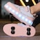 Little Rockz Kids Four Wheel Roller Skate Shoes, with Rechargeable LED Flash Light t Lightning Sole Sneaker Skate Heelys Shoes Pink , Size 37