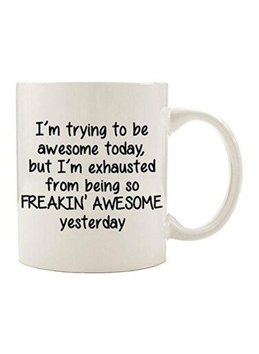 Me Tipsy Quote Printed Coffee Mug White