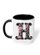 Ceramic Coffee Mug with Initial Design Printed Gift for Coffee and Tea Lovers 11 Oz alphabet H