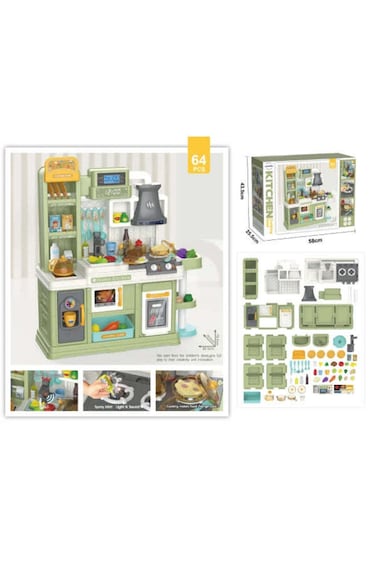 Bowa Kitchen Cooking Food with 64 Pcs Accessories 8788B