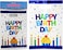 Loot Bags Happy Birthday 10 PCS Set Durable Plastic Party Favor Bags for Kids Birthday Parties Gift Packaging &amp; Treats Bright &amp; Fun Design Blue