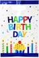 Loot Bags Happy Birthday 10 PCS Set Durable Plastic Party Favor Bags for Kids Birthday Parties Gift Packaging &amp; Treats Bright &amp; Fun Design Blue