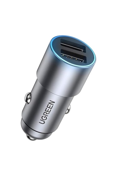 UGREEN Dual USB-A 24W Car Charger - Black