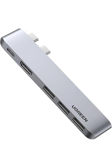 UGREEN 5-in-2 Dual USB-C To 4K HDMI + USB-A 3.0x3 + Thunderbolt USB-C 100W PD 3.0 Port- CM251-60559B