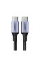UGREEN USB-C To C Cable Alu Case With Nylon Braided 5A PD 100W Fast Charging 1m BK