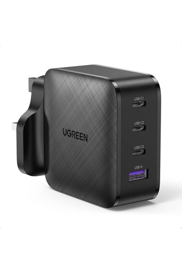 UGREEN 4 Ports 65W Type C GAN Charger Plug USB C QC 3.0 Fast Charging Station Wall Power Delivery AD