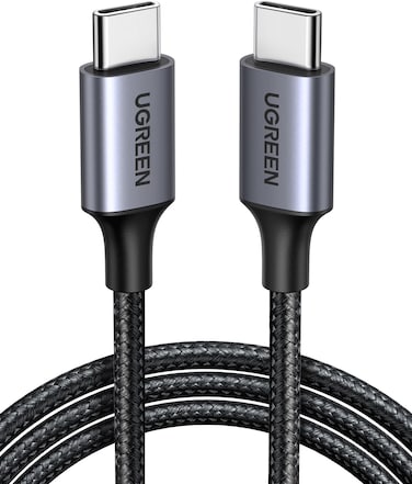 UGREEN 60W USB Type C Cable Nylon Braided USB C to USB C 2.0 Cable (C to C) Compatible For iPhone 16 15 Pro Max iPad Pro Air mini 6 MacBook Pro Air Galaxy S24 S23 Ultra Z Fold Xiaomi Honor OnePlus 1M