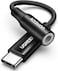 UGREEN USB C to 3.5mm Adapter iPhone 16 Headphones Adapter DAC USB C to Aux 3.5 mm to Type C Jack With Braided Compatible with iPhone 16 Series iPad Pro Galaxy S22 S23 Ultra(Black)