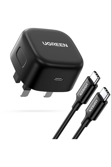 UGREEN 25W Fast Charger with USB-C Cable 1m Black