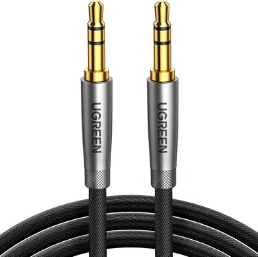 UGREEN 3.5mm Audio Cable 1M Aux Cable Braided Male to Male Stereo Auxiliary Aux Jack Compatible for iPhone, iPad, Samsung Smartphones, Tablets Car Home Stereos, Beats Bose Sony Headphones Speaker