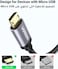 UGREEN Micro USB Cable 3M, 18W Fast Quick Charger Cable, QC 3.0 Micro USB 2.0 Android Charging Cord Nylon Braided, Compatible for PS4 XBOX Samsung S7 S6, Note6 LG Nexus Nokia-Black