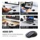 UGREEN Wireless Mouse, 2.4G Stable Connection, 5 Adjustable 4000 DPI, 5 Buttons, Silent and Ergonomic, for Office/Home/Study, Compatible with Windows, macOS, iOS, Android, Linux, Black