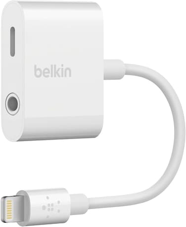 Belkin Audio &amp; Charge Rockstar 3.5 mm iPhone Adapter (iPhone Aux Adapter, iPhone Charging Adapter for iPhone)