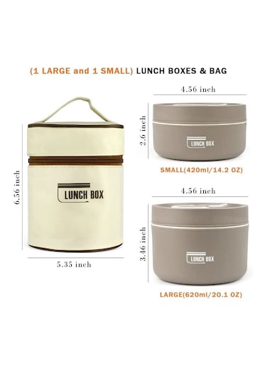 Portable Insulated Lunch Box with Insulated Bag is Suitable for Office Workers