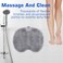 Pack of 2 Shower Foot Scrubber Mat Back Washer Back Exfoliating Bath Wash Pad Wall Mounted Slip Suction Cups Foot Scrubber for Use in Shower Cups Foot Cleaner for Men and Women" Gray