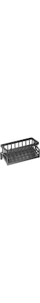 Carbon Steel Kitchen Sink Organizer with Self-Draining Drainage Tray, Sponge Holder, Towel &amp; Mop Holder, Black Kitchen Organizer with Hook, Super Kitchen &amp; Bathroom Accessories