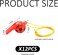 Pack of 12 Football Whistle, Plastic Whistle, Whistle Toy for Children, Toy Whistle, Sports Whistle, Football Whistle, Kids Training, Sports Whistle with Lanyard (Random Colour)