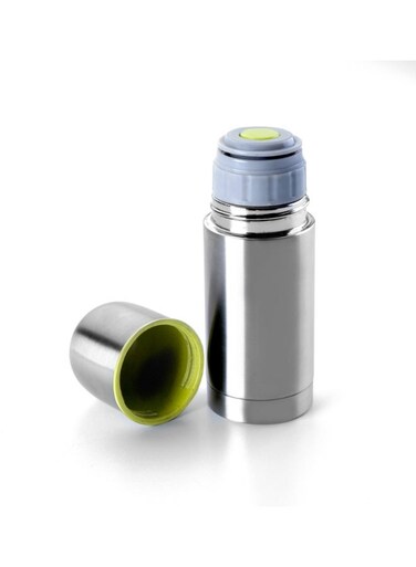 Mini Thermo Bottle for Liquids, Insulated Stainless Steel Vacuum Flask, Travel Thermos for Hot Cold Drinks, Double Wall Leak Proof Coffee Tea Water Bottle with Dosing Cap
