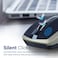 بروميت ماوس لاسلكي صامت، تصميم مريح مع نقرة صامتة، بصري 2.4GHz بدون سلك، بدقة قابلة للتعديل 1600DPI، 6 أزرار مع زر الأمام/الخلف، مستقبل USB Nano ومدى عمل 10 أمتار، بريز