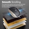 بروميت ماوس لاسلكي صامت، تصميم مريح مع نقرة صامتة، بصري 2.4GHz بدون سلك، بدقة قابلة للتعديل 1600DPI، 6 أزرار مع زر الأمام/الخلف، مستقبل USB Nano ومدى عمل 10 أمتار، بريز