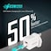 Promate GaN USB-C Charger, Ultra-Compact 33W USB-C Power Delivery Wall Charger with Fast 22.5W QC 3.0 Charging Port, Adaptive Smart Charging and Short-Circuit Protection, PowerPort-33 White