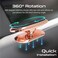Promate Magnetic Car Phone Holder,Universal Cradleless Stick-On Dashboard Mount with 360-Degree Rotation,8 Integrated Magnets,Low Vibration and Anti-Slip Grip,iPhone 13,Samsung S22, Rose Gold