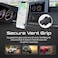 Promate Magnetic Car Mount, Universal Cradleless AC Vent Phone Holder with 360-Degree Rotatable Design, Low Vibration, Anti-Slip Grip and Metal Ring Plate for iPhone 13, Samsung S22, VentMag-XL Black