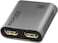 موزع HDMI من بروميت، فائق الدقة 4K 60 هرتز، مدخل واحد ومخرجان، محول HDMI بمنفذي HDMI، تصميم صغير الحجم مناسب للسفر، متوافق مع MacBook Pro وMacBook Air وPS5 وDell وLenovo وHP وAsus، فضي اللون