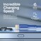 Promate USB-A To Lightning Cable, Durable 10W USB-A To Lightning Charger With 480 Mbps Data Transfer, 10000 Bend Test And 100cm Anti-Tangle Silicone Cord For iPhone 14, iPad, XCord-Ai Navy