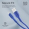 Promate USB-A To Lightning Cable, Durable 10W USB-A To Lightning Charger With 480 Mbps Data Transfer, 10000 Bend Test And 100cm Anti-Tangle Silicone Cord For iPhone 14, iPad, XCord-Ai Navy