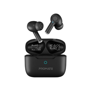 Promate ProPods High-Definition ANC TWS Earphones with intellitouch, Black