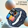 Promate Smart Watch, Premium Bluetooth 3.0 + BLE 5.2 Health Fitness Tracker With 2-Inch TFT Display, 7 Day Battery Life, 110+ Sports Modes, IP68 Water Resistance For iPhone, Galaxy, XWATCH-TF2.BLUE