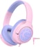 iClever HS26 Kids Headphones, Wired, Stereo Sound, Foldable, 3.5mm Jack, Pink, Over Ear, Safe Volume Limit for Kids
